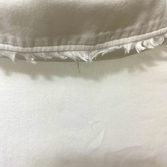 Bella Dahl Layered Peplum Shirt with Raw Hem, White, Small - Picture 5 of 6